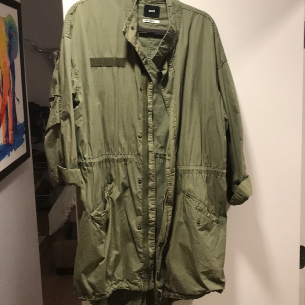 Urban Outfitters Army Green light trench jacket